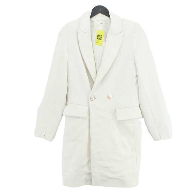 MNG Women's Jacket XS White Polyester with Elastane, Viscose