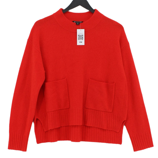 Whistles Women's Jumper S Red 100% Wool