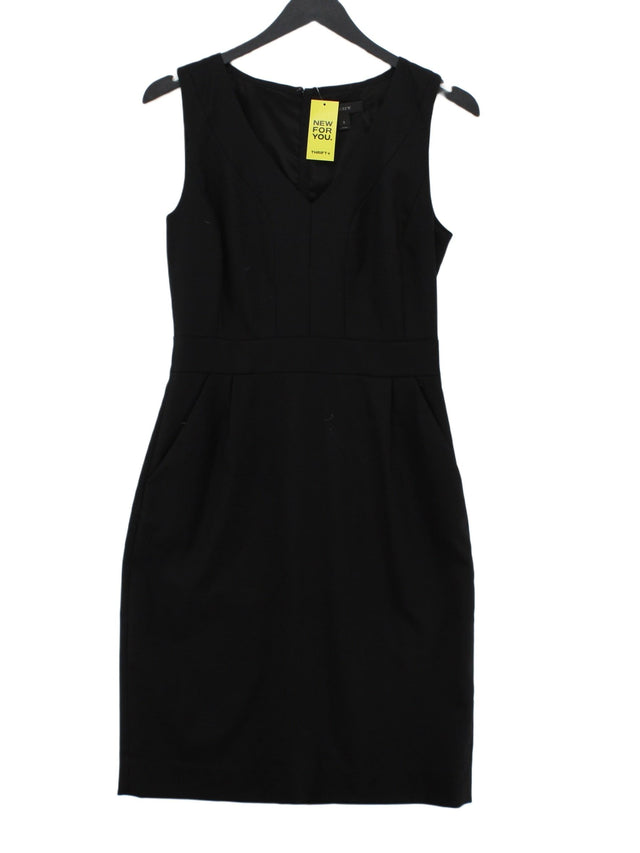J. Crew Women's Midi Dress UK 6 Black Wool with Polyester