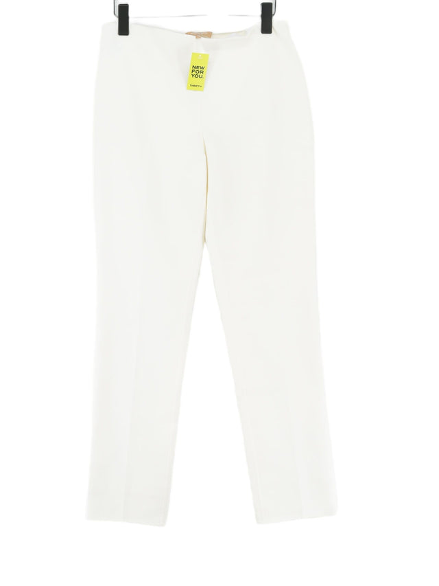 Michael Kors Women's Trousers UK 6 White Cotton with Spandex