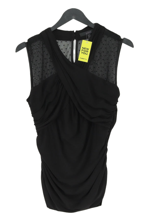 Coast Women's Mini Dress UK 10 Black Elastane with Polyamide, Polyester
