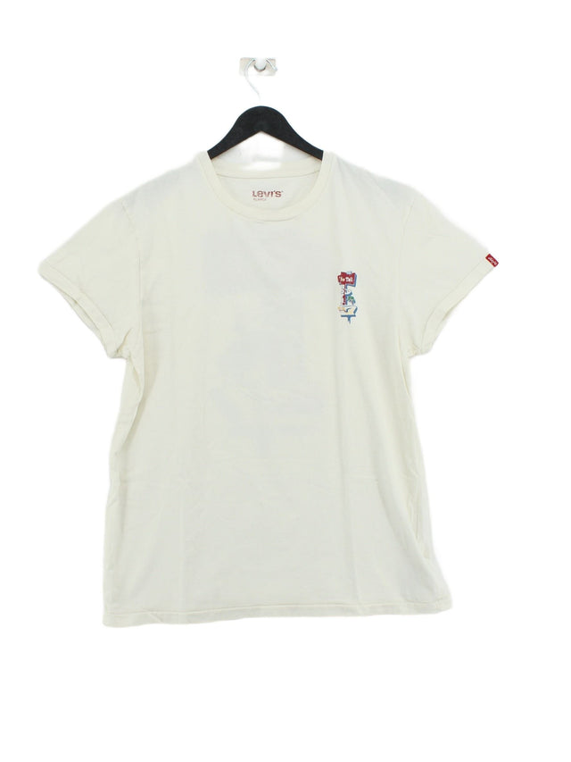 Levi’s Men's T-Shirt XL Cream 100% Cotton