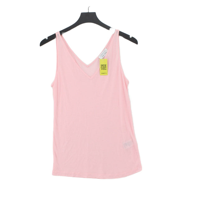 & Other Stories Women's T-Shirt UK 10 Pink 100% Lyocell Modal