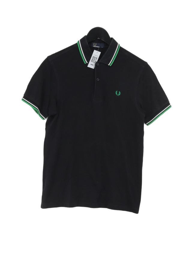 Fred Perry Men's T-Shirt S Black 100% Cotton