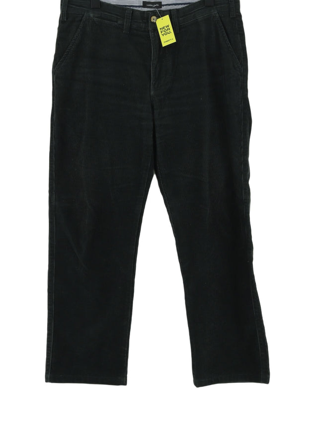 Walker Slater Men's Trousers W 34 in Black 100% Cotton