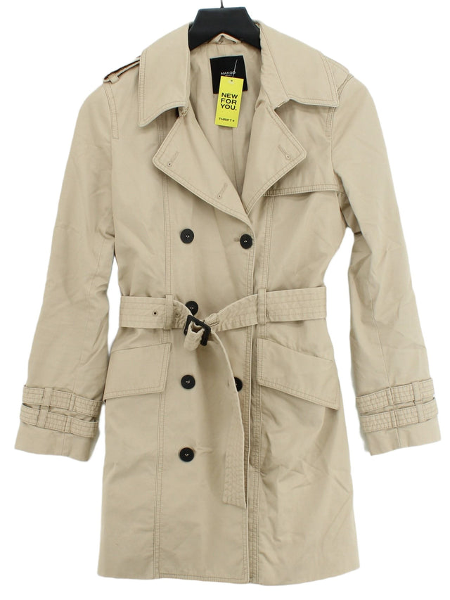 Mango Women's Jacket S Tan Cotton with Other, Polyester