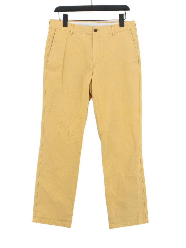 Charles Tyrwhitt Men's Trousers W 32 in; L 30 in Yellow 100% Cotton