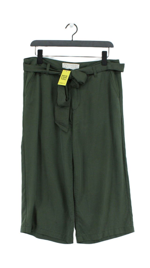 FatFace Women's Trousers UK 12 Green 100% Lyocell Modal