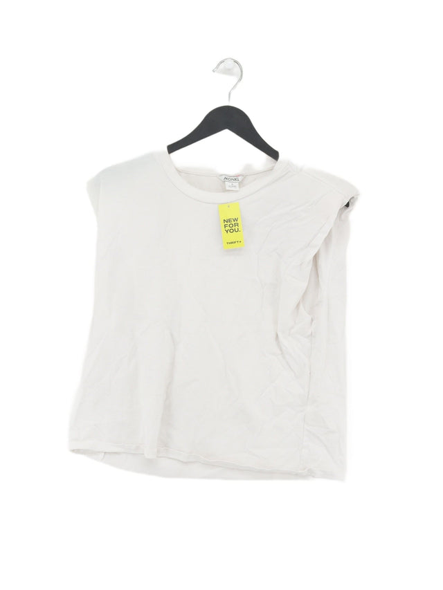 Monki Women's T-Shirt S White 100% Cotton