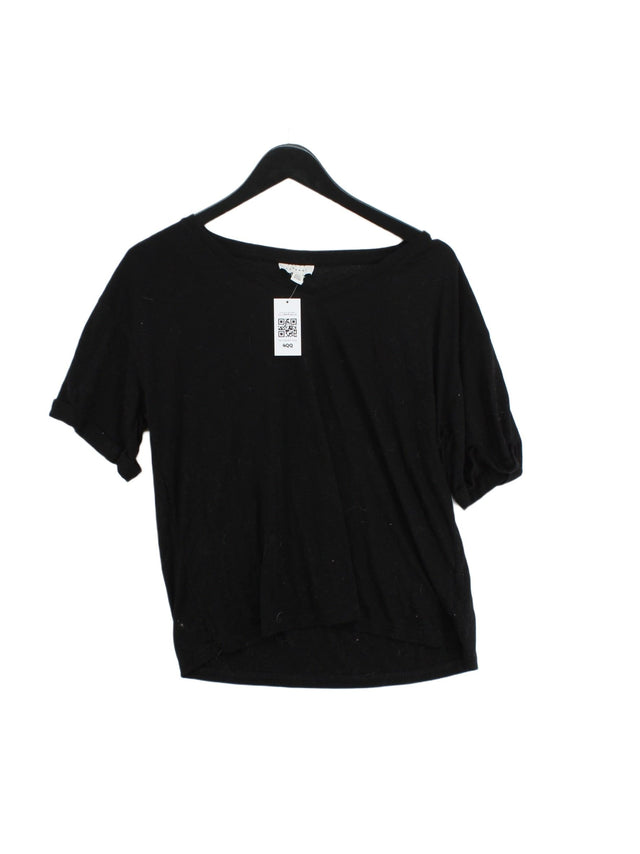 Topshop Women's T-Shirt UK 10 Black 100% Polyester