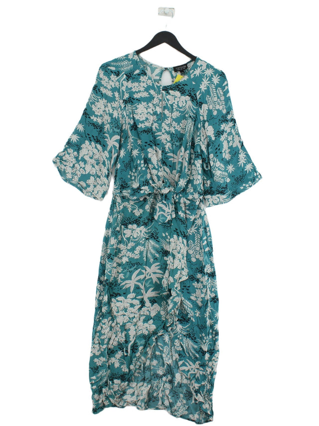 Topshop Women's Maxi Dress UK 8 Blue 100% Viscose