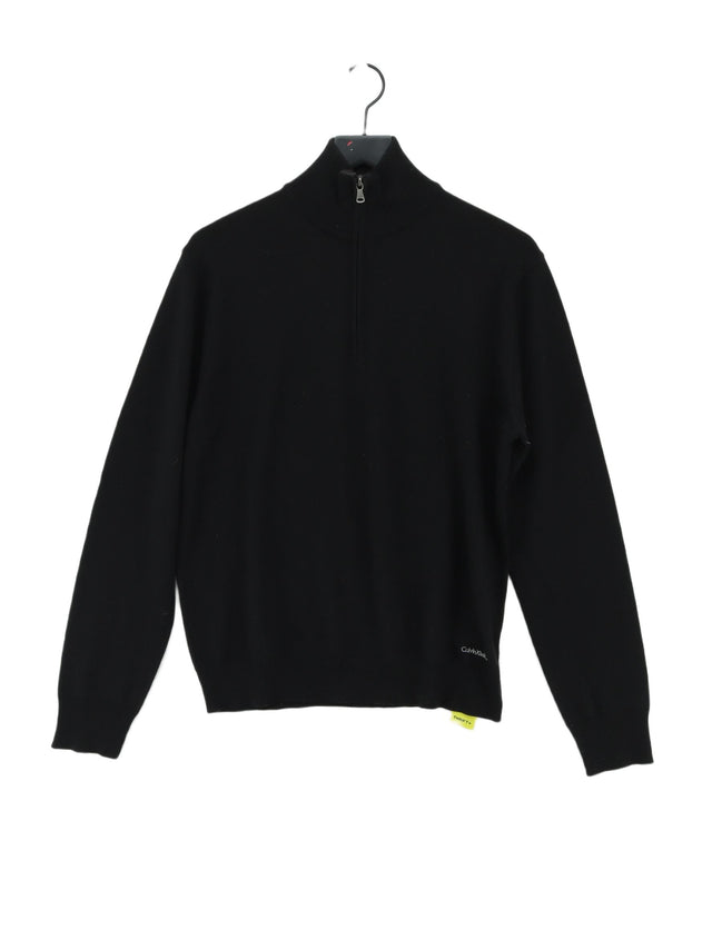 Calvin Klein Men's Jumper XL Black Wool with Acrylic
