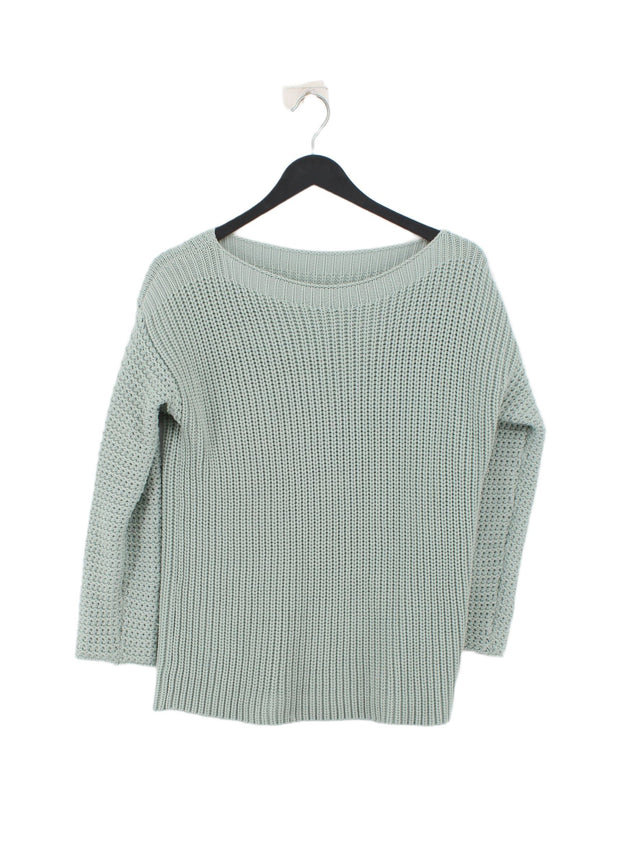 LE TRICOT PERUGIA Women's Jumper S Green Cotton with Polyamide