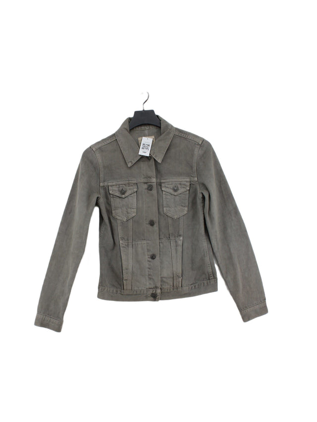 AllSaints Women's Jacket UK 10 Grey 100% Cotton