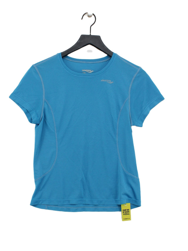 Saucony Women's T-Shirt M Blue 100% Polyester