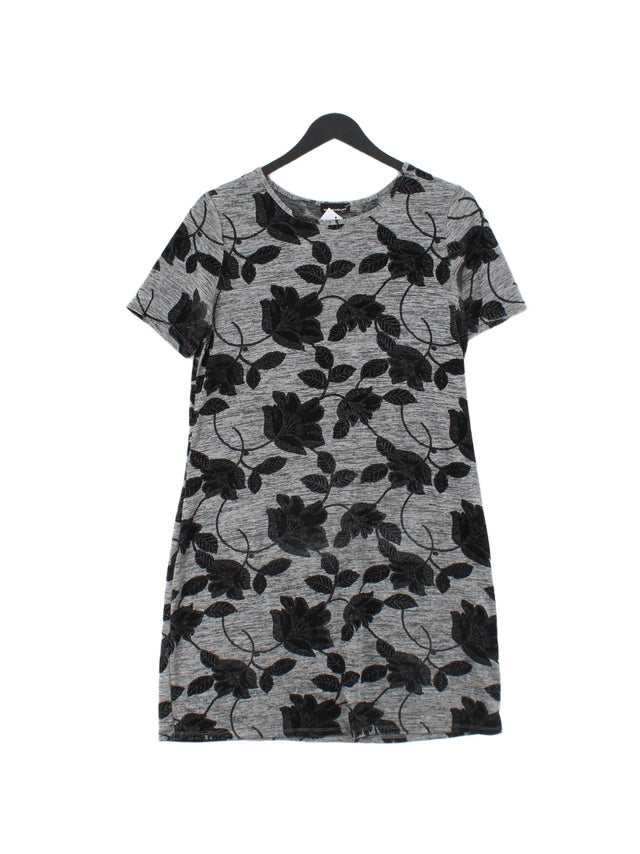 Warehouse Women's Midi Dress UK 10 Grey Polyester with Elastane