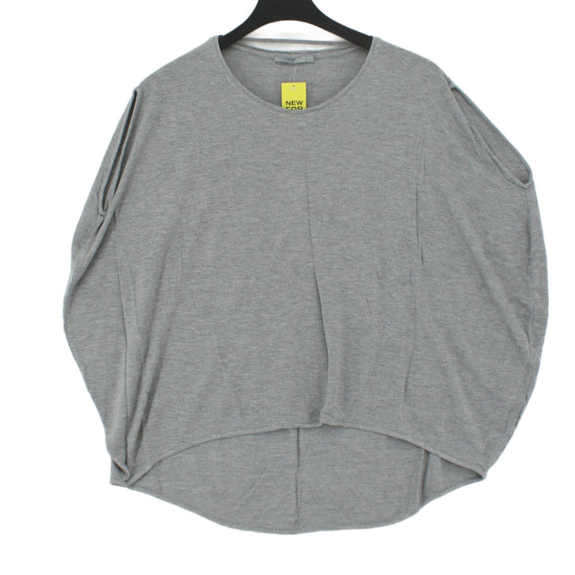 COS Women's T-Shirt XS Grey 100% Viscose