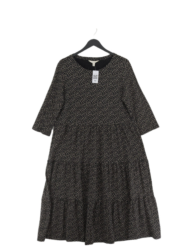 Seasalt Women's Maxi Dress UK 14 Black 100% Cotton
