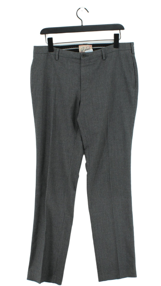 River Island Men's Suit Trousers W 34 in Grey