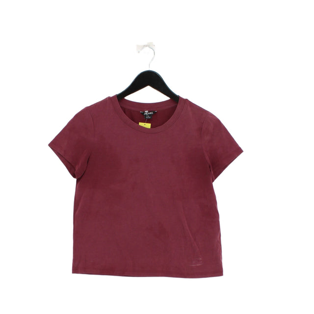 Monki Women's T-Shirt S Purple Lyocell Modal with Polyester