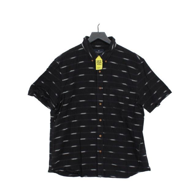 American Eagle Outfitters Men's Shirt L Black 100% Cotton