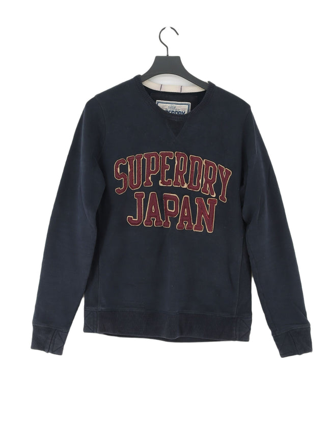 Superdry Men's Hoodie M Blue Cotton with Polyester
