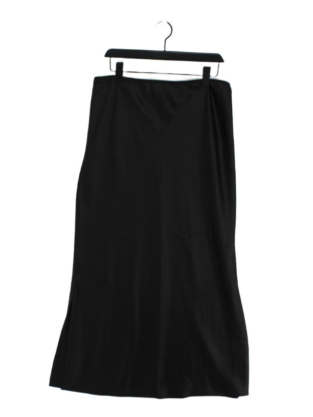 Topshop Women's Maxi Skirt UK 16 Black Elastane with Polyester