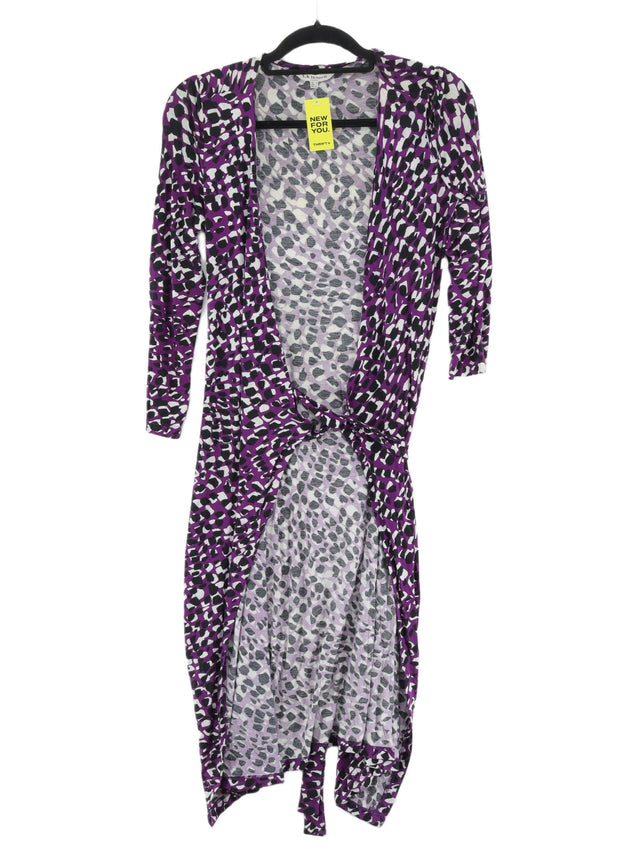 L.K. Bennett Women's Midi Dress UK 8 Purple Viscose with Elastane