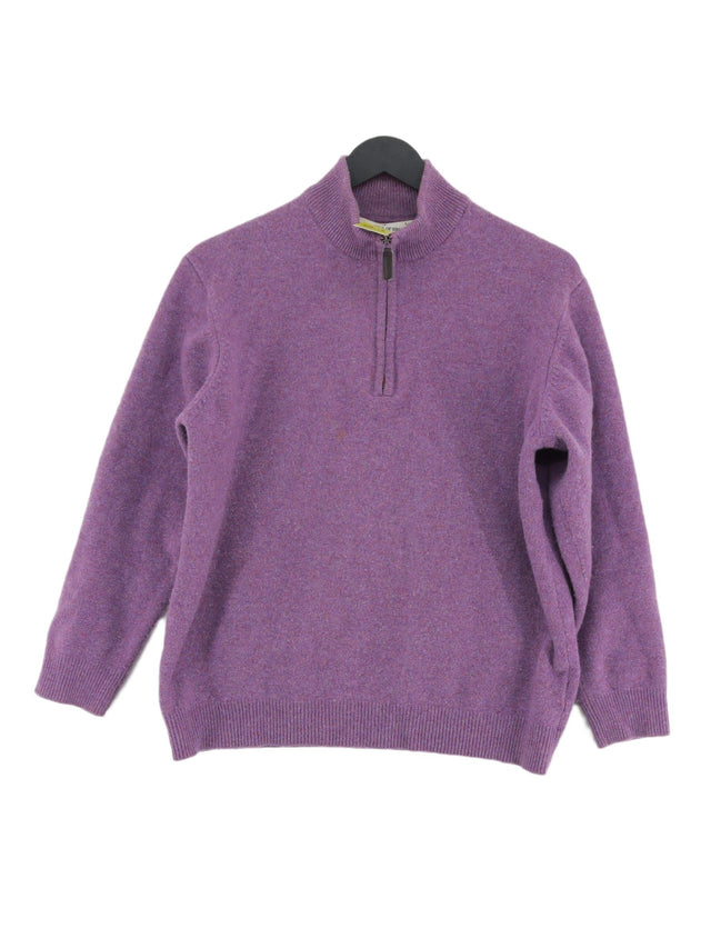 The House Of Bruar Women's Jumper L Purple 100% Wool