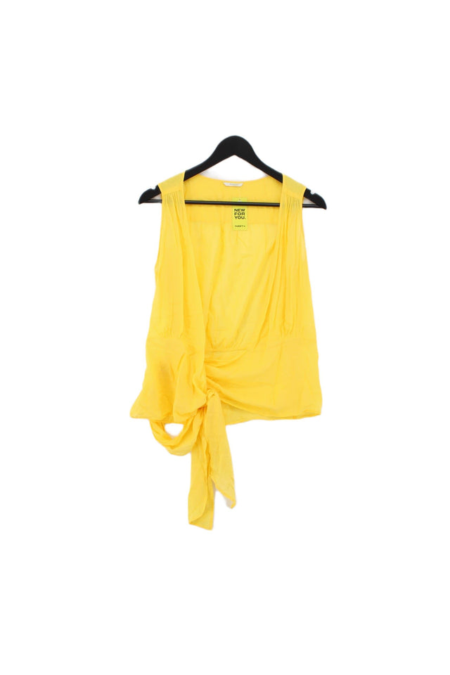 Massimo Dutti Women's T-Shirt S Yellow 100% Other