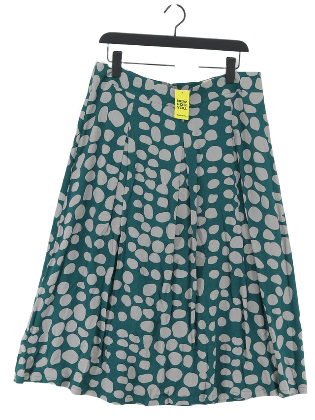 White Stuff Women's Maxi Skirt UK 14 Green Viscose with Elastane, Polyester