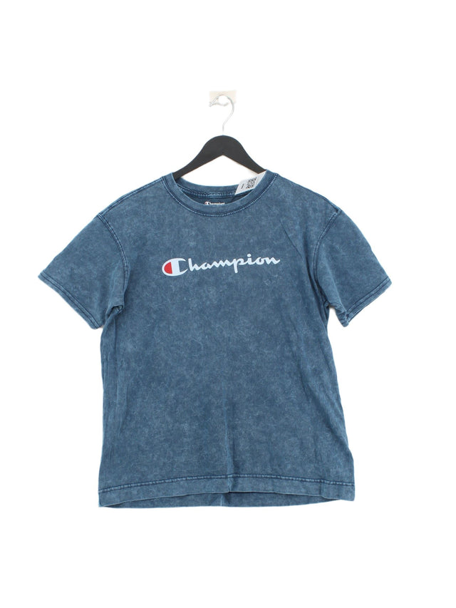 Champion Men's T-Shirt S Blue 100% Cotton