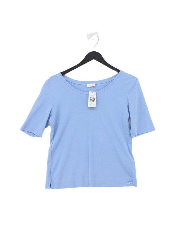 Gerry Weber Women's T-Shirt UK 10 Blue 100% Cotton