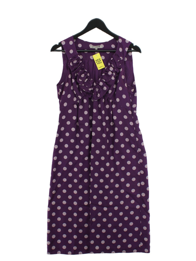 Jigsaw Women's Midi Dress UK 10 Purple 100% Silk