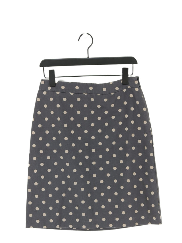 Boden Women's Midi Skirt UK 10 Grey Cotton with Polyester