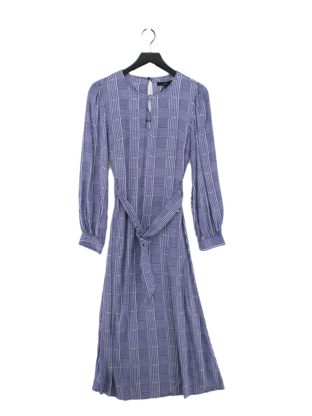 Next Women's Midi Dress UK 8 Blue 100% Viscose