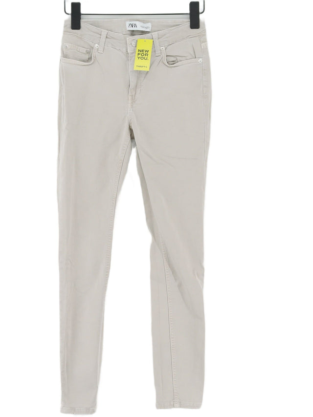 Zara Women's Jeans UK 8 Grey Cotton with Elastane, Viscose