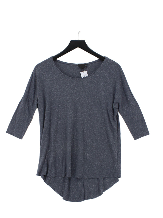 Topshop Women's Top UK 6 Grey Viscose with Polyester