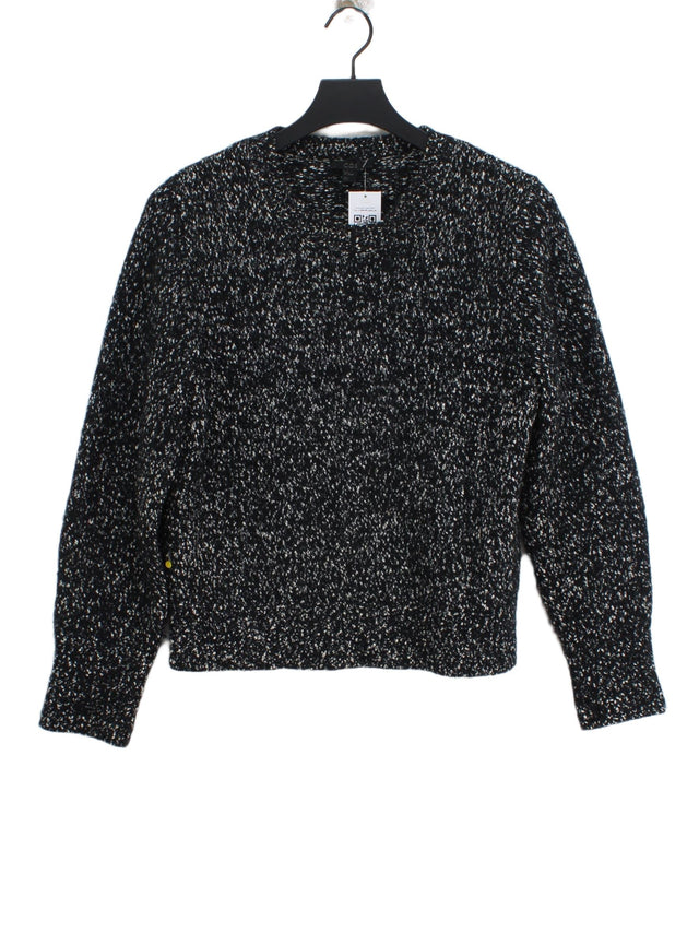 COS Women's Jumper S Black Cotton with Wool