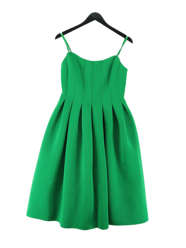 Coast Women's Midi Dress UK 12 Green Polyester with Elastane
