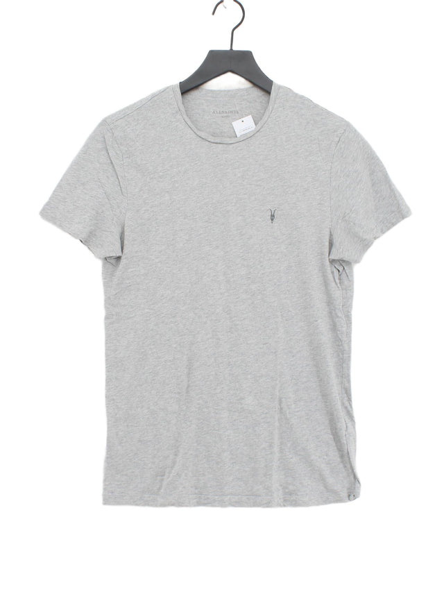 AllSaints Men's T-Shirt S Grey Elastane with Other