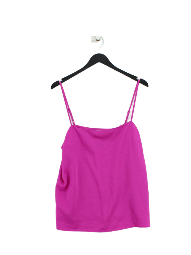 Warehouse Women's T-Shirt UK 14 Pink 100% Polyester