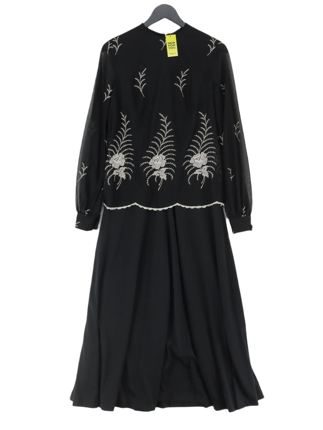 Trina Lewis Women's Maxi Dress UK 14 Black 100% Other