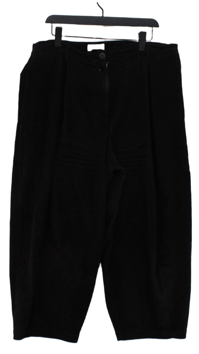 Toast Women's Trousers UK 18 Black 100% Cotton