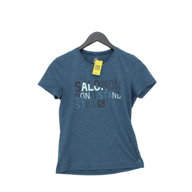 Salomon Men's T-Shirt S Blue 100% Polyester