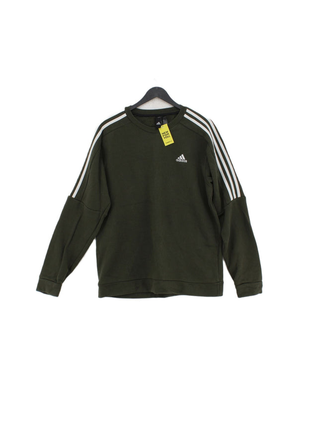 Adidas Men's Jumper M Green Cotton with Polyester