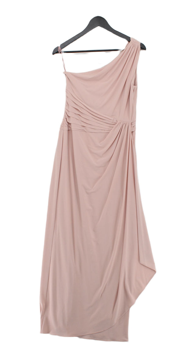 Hobbs Women's Maxi Dress UK 12 Pink Polyester with Elastane