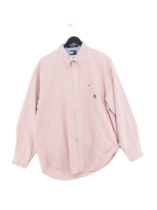 Tommy Hilfiger Men's Shirt L Pink 100% Cotton