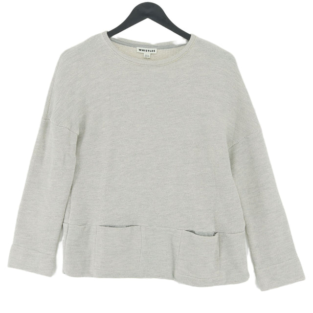 Whistles Women's Jumper XS Grey Cotton with Polyester