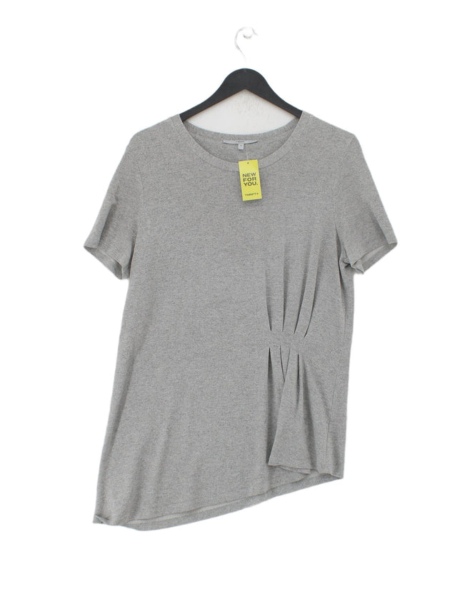 Next Women's T-Shirt UK 10 Silver Viscose with Elastane, Nylon, Other